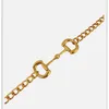 أحزمة Mymc Horsebit Metal Chain Belt Lock قلادة الخصر فستان جسم صغير