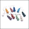 Charme 8Mm 10Mm 12Mm Pierre De Lave Charmes Boucles D'oreilles Diy Huile Essentielle Diffuseur Bijoux Femmes Perles Volcaniques Boucle D'oreille Drop Deliv Dhseller2010 Dhzlv