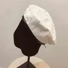 Nueva moda, boina francesa, sombrero de algodón para mujer, sombrero de leopardo de invierno suave y cálido, sombreros de tartán a cuadros planos ajustables, gorra Boina militar J220722