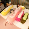 CM abraços de limão fofo recheado de morango macio kiwi pitaya luxuoso travesseiro comprido crianças garotas dormindo j220704