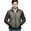 Herfst winter man eend down down jas ultra licht dunne plus size lente jassen mannen stand kraag bovenkleding jas 201210