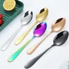 5 cores Cutelaria de ouro de alta qualidade Talheres Set Colher Faca De Forquilha Teaspoon Louça de Entrada Conjuntos de Cozinha Utensílios ZC1008