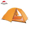 NatureHike Outdoor Par Double Layer Anti-Storm Ultralight Waterproof 20D Silicon Tents Lovers vandringsklättring Camping Riding H220419