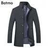 BATMO Arrivée Hiver Haute Qualité Laine Trench-coat épais Vestes en laine grise pour hommes Plus-Taille M-6XL1818 201128
