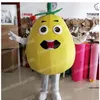 Costume della mascotte del pompelmo di Halloween Personaggio dei cartoni animati di peluche di alta qualità Personaggio a tema Natale Carnevale Adulti Festa di compleanno Vestito operato