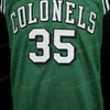 SJZL98 Personalizado Retro Darel # Carrier High School Basketball Jersey Mens Tudo Costurado Verde Número Nome Nome Camisolas Tamanho 2xS-6XL