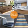 Strips LED onder Cabinet Light Strip Lamp met draadloze bewegingssensor USB Port Keuken Trappen Garderobe Bed Side Lightled