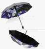 Manual Umbrella 8 Rib Three Folding Umbrella van Gogh Oil Painting Starry Night Women's Windproof HH22-259