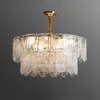 Moderne Crystal LED Kroonluchters Lampen Frosted Glass voor Dining Woonkamer Slaapkamer Hall Bar Creatieve Indoor Home Luxe lampen