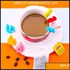 Café Thé Outils Verres Cuisine Salle À Manger Bar Maison Jardin Escargot Écureuil Forme Sile Sac Titulaire Tasse Tasse Clip Bonbons Couleurs Coffret Cadeau Bon Dr