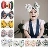 Toddler Baby Girls Floral Printed Big Bow Headbands Bandanas 26 Färger Barn Prinsessan Hårbågar Tillbehör Kids Design Boutique 4080