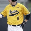 Xflsp College koszulka baseballowa szyta Iowa Hawkeyes czarna męska damska młodzieżowa dowolna nazwa i numer Mix Order