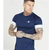 Herren T-Shirts 2024 Casual T Shirt Männer Sik Silk Marke Sommer Atmungs Stickerei Siksilk T-shirt SlimTops T Mode Kleidung