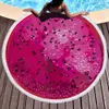 150cm Round Beach Handduk Blanket Mikrofiber Tassel Tapestry Sommar Kvinnor Sjal Utskrift Bordduk Utomhus Picnic Mattor Yoga Mat 40 Design WLL1360