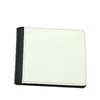 Favor favorita Sublimação de dupla lados Bolsas de carteira em branco de couro PU masculino Bolsa de cartão fotográfica DIY Gol