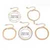 Lien Chaînes Bracelets Ensembles Lettre E Charme Bracelet pour Femmes Cristal Tennis BraceletsBangles Poignet Bijoux Cadeau