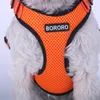 犬の襟の綱は、屋外で歩いている体の近くにある布の夏の反射的な通気性ハーネスサプライズドッグリースドッグ