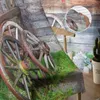 Занавесная шторма цветочное колесо старые деревянные хижина тюль