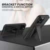 Estuches para teléfono Kickstand para Iphone 13 12 11 Pro Max XSMAX XR XS X 8 7 Plus Soporte magnético para automóvil a prueba de golpes Samsung S22 S21 S20 Ultra PC TPU Estuche para teléfono celular Contraportada