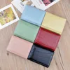Women Short organizer wallet Solid color Hasp Mini Wallets Womens bags wholesale Credit Card Genuine leather Black Red Pink Brown Green Q1184