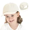 Kids Plain Caps Baseball Caps dla od 8 do 5 lat Summer Curved Beach Sun Visor Toddler Chłopcy Bawełniany kapelusz Regulowany pasek 9 Silne kolory różowy czarny granatowy szary