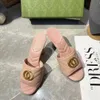 2022 New Style Girls Slippers Designer Sandals Ladies Fashion Classic High Heels 35-42 us4-11