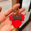 Mode Dessin Animé Porte-clés Mignon Souris Designer Porte-clés avec Boucle Classique Rétro PU Cuir Porte-clés Amoureux Pendentif De Voiture Sac À Main Sacs Cadeaux Lumière