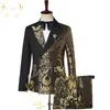 2022 Lyx Fashion Plaid Groom Tuxedos Dubbelbröst Män Passar för Bröllop Man Party Dress Costume Homme (Jacka + Byxor)