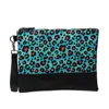 Dhl50pcs kosmetiska väskor kvinnor pu vågor leopard ränder skriver ut lapptäcke lång förvaring väska mix färg