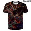 Мужские футболки Summer Fashion Art Color Graffiti 3D T Roomts Boy Girl Kids Crasual Мужчины, дети, дети, напечатанные футболка, прохладные топа