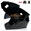 Latest DOT Approved Safety Modular Flip Motorcycle Helmet Voyage Racing Dual Lens Helmet Interior Visor