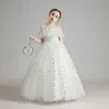 ثياب فتاة زهرة متصلة لحفل زفاف بوهيمي رخيصة الطول طول الغلاف الأكمام الإمبراطورية الشمبانيا الدانتيل