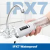 Irrigador oral elétrico destacável Dentes de fluxo de água dental Limpo 230ml Tanque IPX7 4pcs Bicos de limpador 220727