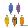 Brincos de garanhão jóias S1769 Moda boêmia Tarolada à mão Brincho minoritário Diração de dicas de arco-íris 2021 a7djc ott5o