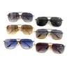 Top K gold men design sunglasses ALKAM square metal frame simple avant-garde style high quality versatile UV400 lens eyewear with 3522