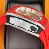Richare Automatic Watch N Factory Luxury Designer Mens Mensical Watch Wine Barrel Richa Milles RM6201シリーズ自動カーボンファイバーテープファッションSwiss Yifv2