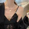 Fashion Baroque Pearl Chain Necklace Women Collar Wedding Punk Toggle Clasp Circle Lariat Bead Choker Necklaces Jewelry