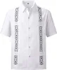 Мужские рубашки с рубашками с коротким рубашками Guayabera 270s