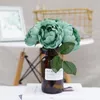 Dekoratif Çiçek Çelenkleri İpek Şakayık Buketi Ev Düğün Dekorasyon Aksesuarları Sahte Çiçek Büyük Güller Yapay Buketdecoratif