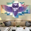 Modern Canvas Living Room Pictures Painting Wall Artwork 5 pcs Anime owl HD Printed Modular Poster