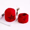 Caps Hats Herbst Winter Baby Hat Cap Schal Set Star Muster Kinder warm Hals Halsband Mädchen Jungen Baumwolle Kinder Beanie Setcaps