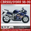 Кузов для Honda CBR 900 919 RR CC 98-99 лет Bodys 127NO.47 CBR 919RR 900RR глянцевый синий 900CC 919CC CBR919 CBR900 RR CBR919RR 98 99 CBR900RR 1998 1999