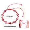 Bracciale con occhio turco Pietra azzurra Rosso Blu Occhi diabolici Braccialetti fortunati per donna Gioielli con bracciale intrecciato con catena di corda di perline