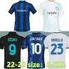 22 23 Barella Gosens Inter Soccer Jersey Calhanoglu Milans Lautaro Alexis Dzeko 21 22 Football Shirts Coppa Italia Final Training 2022
