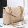 Diseñador LOULOU y LOULOU PUFFER Bolso de cuero Mujer Cadena grande Hombro Matelasse Juguete Pequeño Mediano Lujo Moda Negro Beige Cro