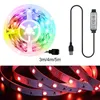 Paski LED Tło Light Pasek RGB IP65 Wodoodporny zgięcie z kontrolerem 5V interfejs USB wielokolorowy na imprezę atmosfery samochodowej menled s