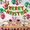 Decoração de festa 54 pçs / lote Santa Claus figura kit ao ar livre brinquedos de jardim inflável boneco de neve decorações de natal ano