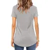 Fashion Women Blouses Short Sleeve V Neck Criss Cross T Shirts Tops