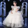 Prenses Çiçek Kız Elbiseler Balo Gowns Toddler Pageant Elbiseler Aplikeler Doğum Günü Partisi Kız Düğün