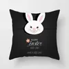 Påskkaninkuddar Case Case Rabbit Letter Print Pillow Cover 45 * 45cm Soffa Nap Kudde täcker hem dekoration stilar